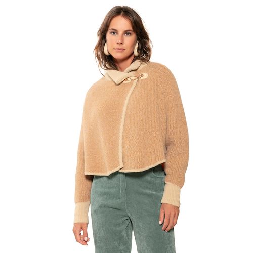 Capa Feminina Biamar Tricot Caramelo/Bege Médio