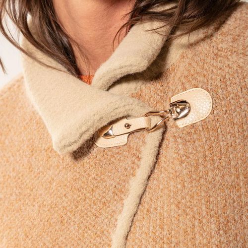 Capa Feminina Biamar Tricot Caramelo/Bege Médio