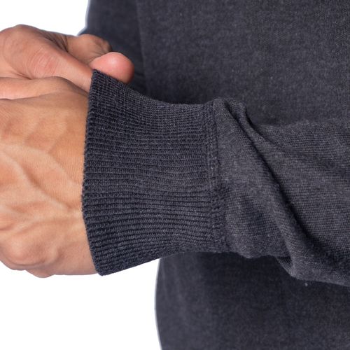 Suéter Masculino John Sailor Degradê Gola Careca Preto/Cinza