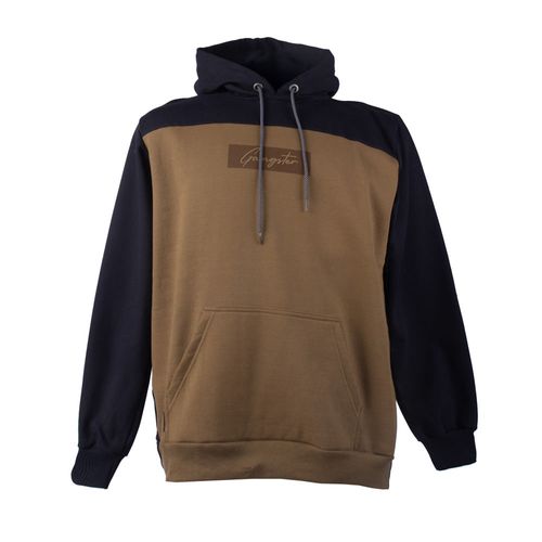 Moletom Masculino Gangster Plus Size com Capuz Azul/Marrom