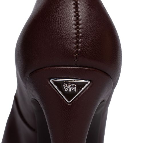 Scarpin Feminino Via Marte Salto Alto Bico Fino Bordo
