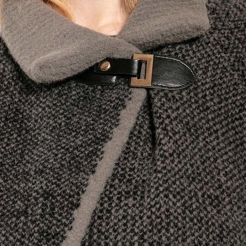 Capa Feminina Biamar Tricot Cinza/Preto