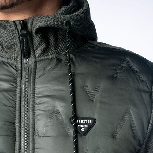 Jaqueta Masculina Gangster Capuz Cinza Escuro