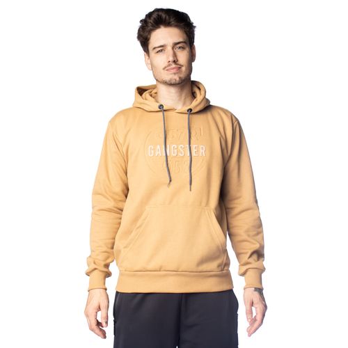 Moletom Masculino Gangster Capuz Relevo Caramelo
