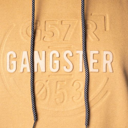 Moletom Masculino Gangster Capuz Relevo Caramelo