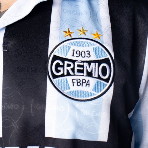 Camiseta Masculina Betel Grêmio Retrô 1995 Preto/Azul