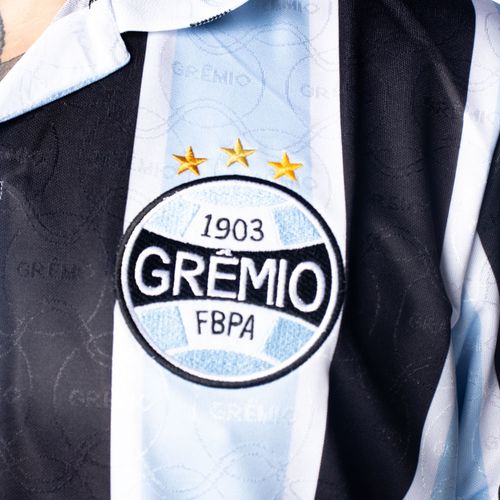 Camiseta Masculina Betel Grêmio Retrô Renner 1995 Azul/Preto