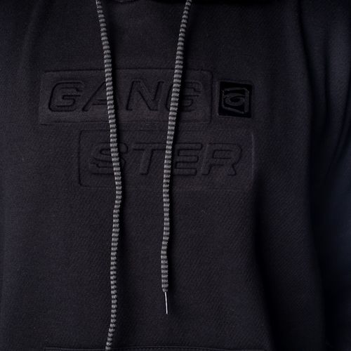 Moletom Masculino Gangster com Capuz Preto