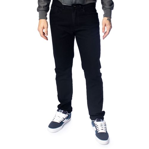 Calça Jeans Masculina Dixie Slim Cintura Média Preto