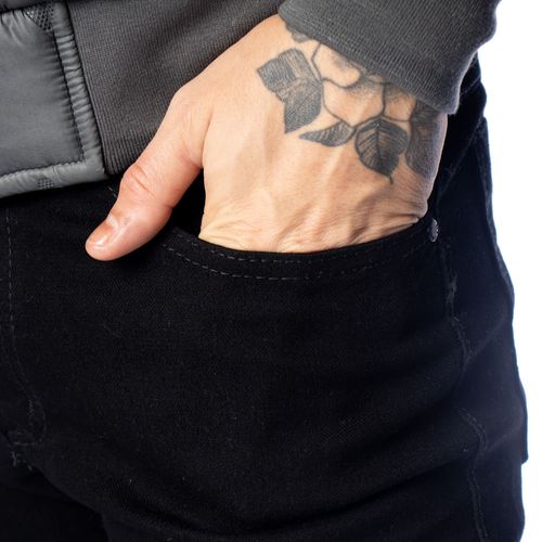 Calça Jeans Masculina Dixie Slim Cintura Média Preto