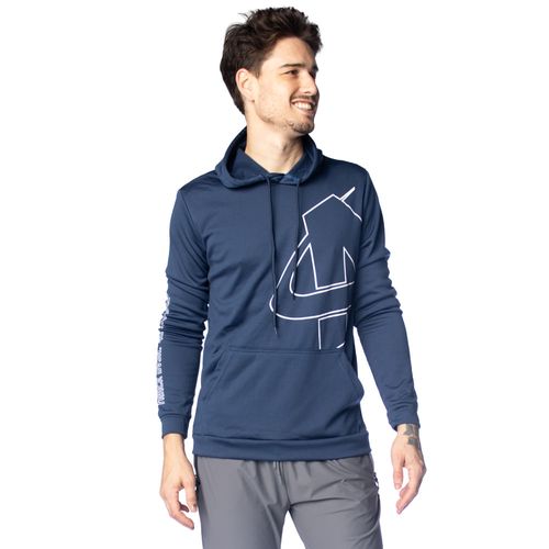 Moletom Masculino Ninety Eight Capuz Logo Branco Marinho