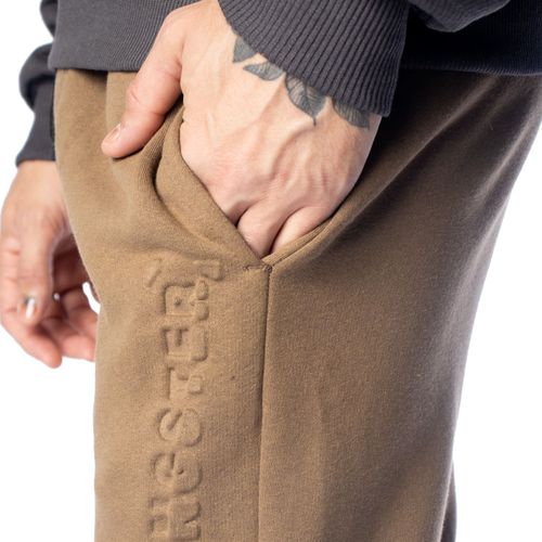 Calça Masculina Gangster Moletom Leve Canelada Marrom