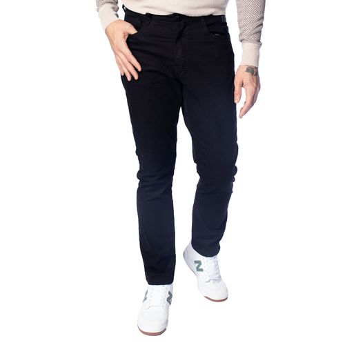Calça Sarja Masculina Gangster Slim Cintura Média Preto