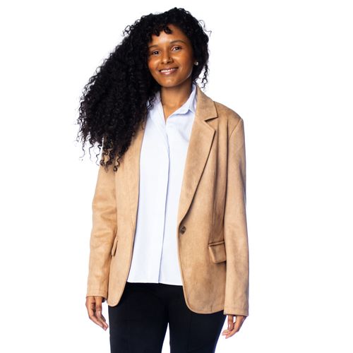 Blazer Feminino Facinelli Abotoado Bege