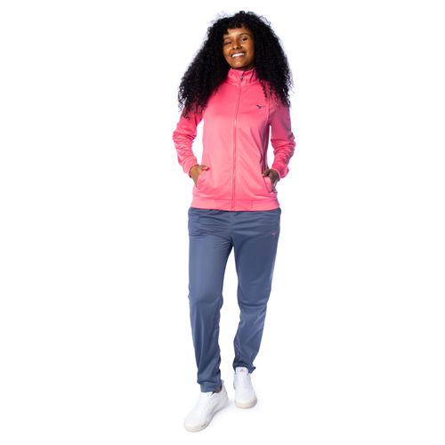 Agasalho Feminino Mizuno Basic Crovin Rosa/Cinza