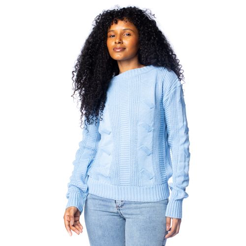 Blusa Feminina Oliveira Malhas Tricot Azul
