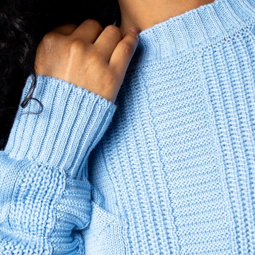 Blusa Feminina Oliveira Malhas Tricot Azul