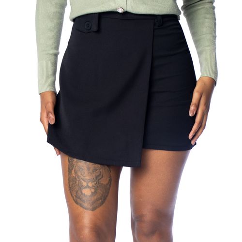 Short Saia Feminino Karma&Co Transpassado Preto