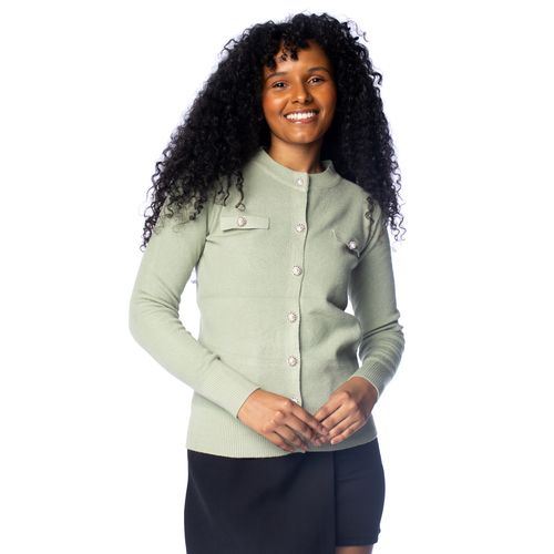 Casaco Feminino Facinelli Abotoado Verde