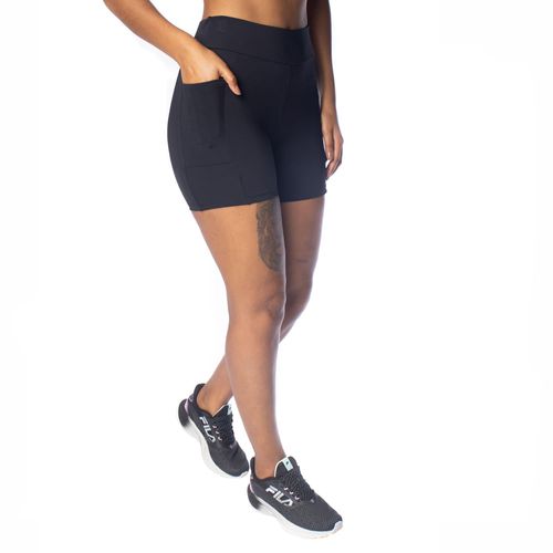 Short Feminino Selene Cintura Alta Elástico Preto