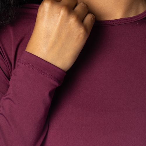 Blusa Térmica Feminina Estilo do Corpo Marsala