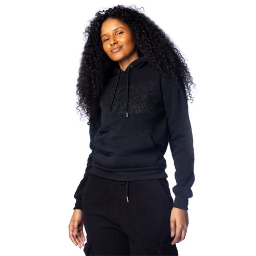 Moletom Feminino Sea Surf Estampa Relevo Preto