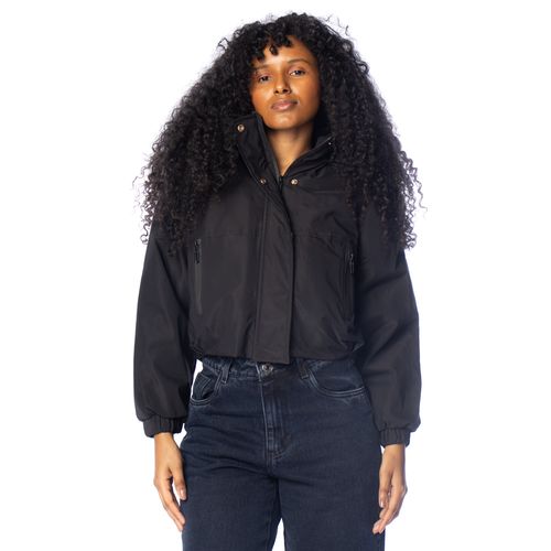 Jaqueta Feminina Blue Rose Capuz Preto
