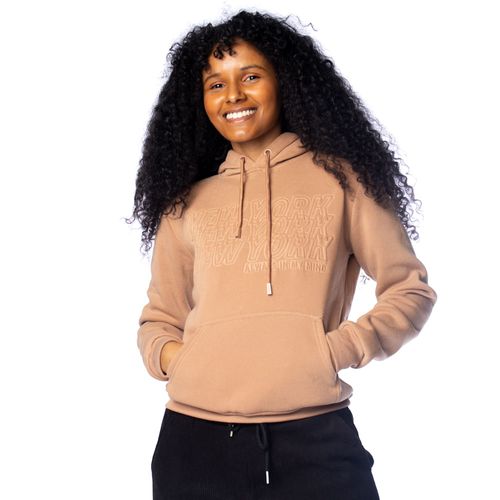 Moletom Feminino Sea Surf Estampa Relevo Amarelo Escuro