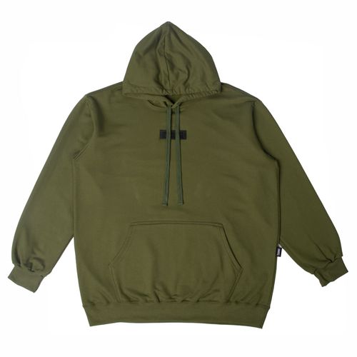 Moletom Masculino Over Surf Capuz Placa Relevo Verde