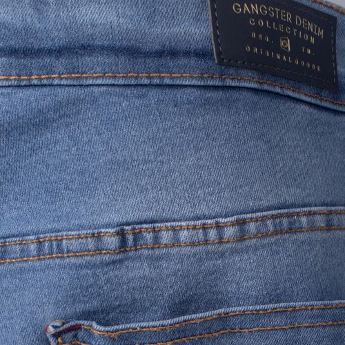 Calça Jeans Masculina Gangster Modelagem Reta Jeans Claro