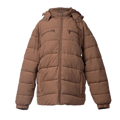 Jaqueta Masculina Sea Surf Puffer Capuz Marrom