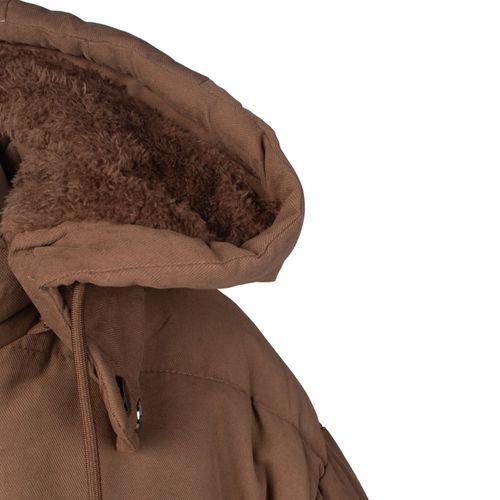 Jaqueta Masculina Sea Surf Puffer Capuz Marrom