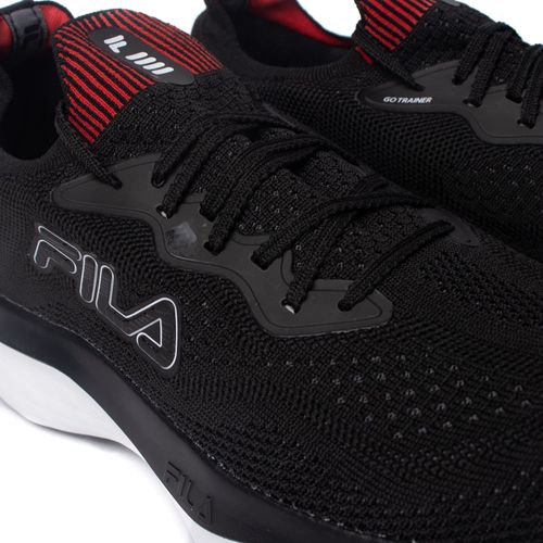 Tênis Masculino Fila Go Trainer Preto/Vermelho