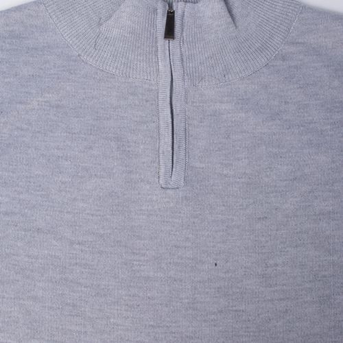 Suéter Masculino Sea Surf Gola Alta Zíper Cinza Claro