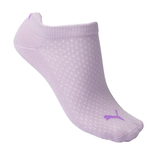 Meia Feminina Puma Sapatilha Atoalhada Lilás Claro/Rosa Neon