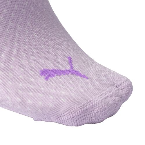 Meia Feminina Puma Sapatilha Atoalhada Lilás Claro/Rosa Neon