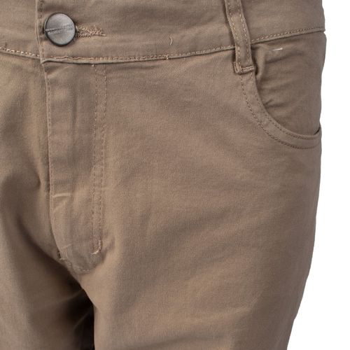 Calça Masculina Gangster Plus Size Sarja Reta Bege