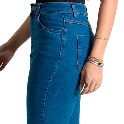 Calça Jeans Feminina Sawary Reta Cintura Alta Tradicional