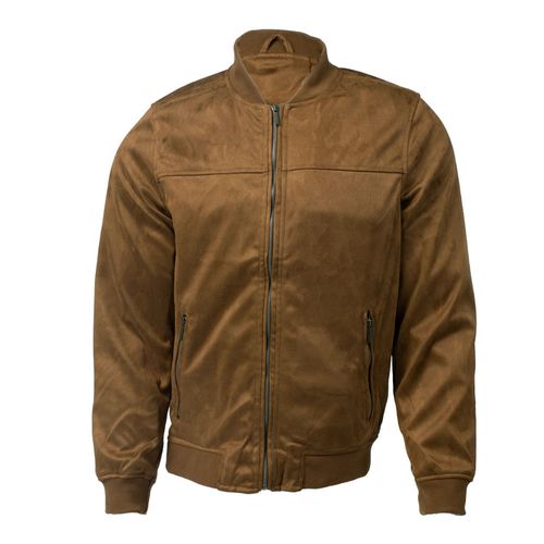 Jaqueta Masculina Balboa Suede Barra Canelada Caramelo