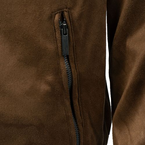 Jaqueta Masculina Balboa Suede Barra Canelada Caramelo