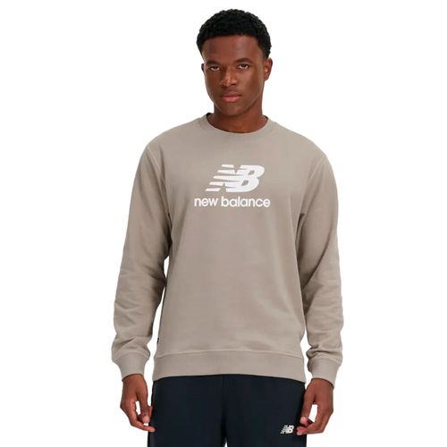 Moletom Masculino New Balance Gola Careca Cinza