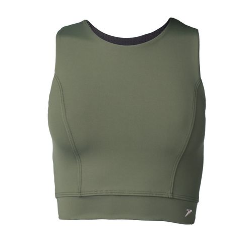Cropped Feminino Poker Electra Compressão Verde Escuro