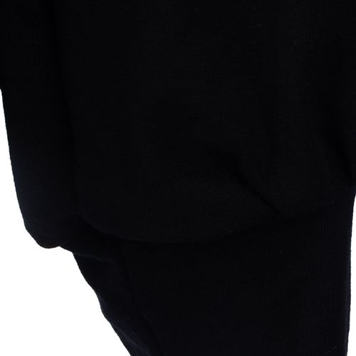 Blusa Feminina Malha Giraffe Gola Rolê Básica Preto