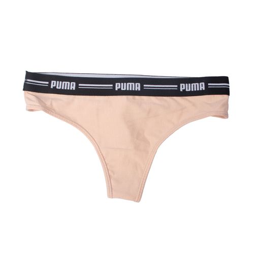 Calcinha Feminina Puma Fio Dental Elástico Logo Nude