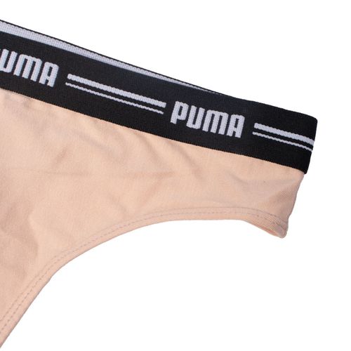Calcinha Feminina Puma Fio Dental Elástico Logo Nude