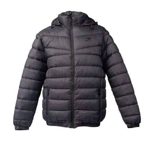 Jaqueta Masculina Mormaii Puffer Capuz Zíper Cinza Escuro