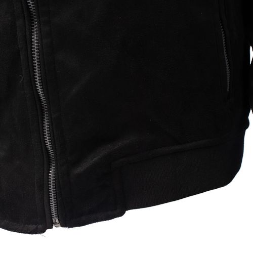 Jaqueta Masculina Balboa Suede Barra Canelada Preto