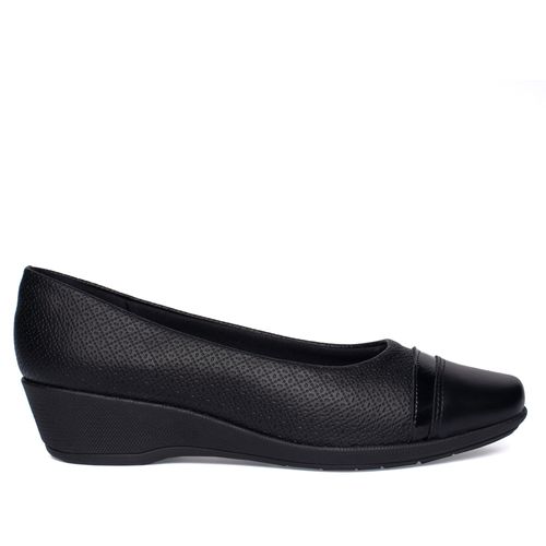 Sapato Feminino Piccadilly Texturizado Preto