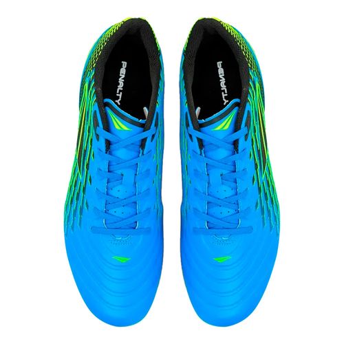 Chuteira Masculina Penalty Society Garra Y-2.0 Azul/Amarelo/Preto
