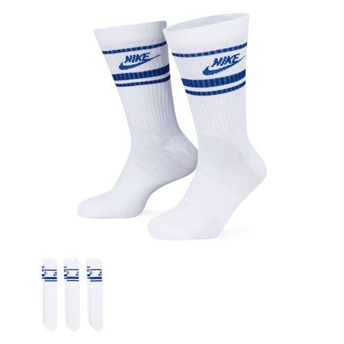 Meia Unissex Nike Kit 3 Everyday Cano Longo Branco/Azul